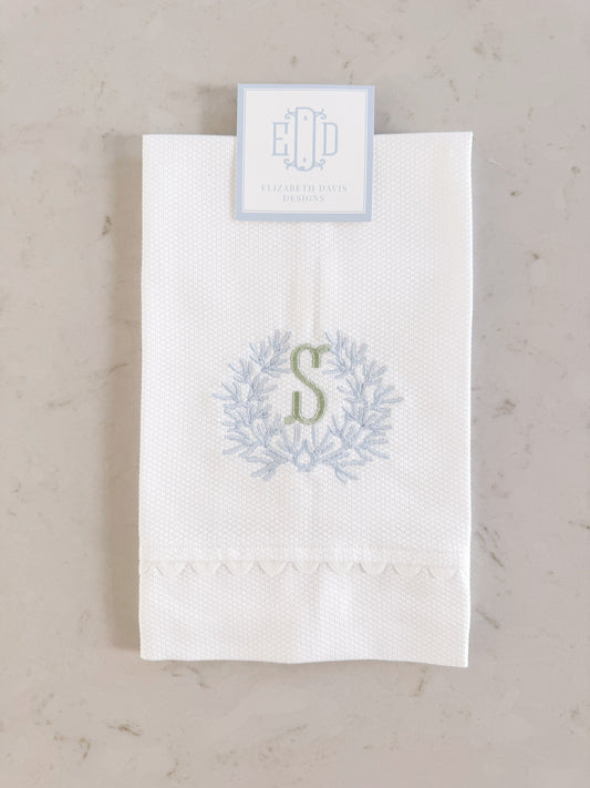 Guest Towel - Scalloped Pique Cotton