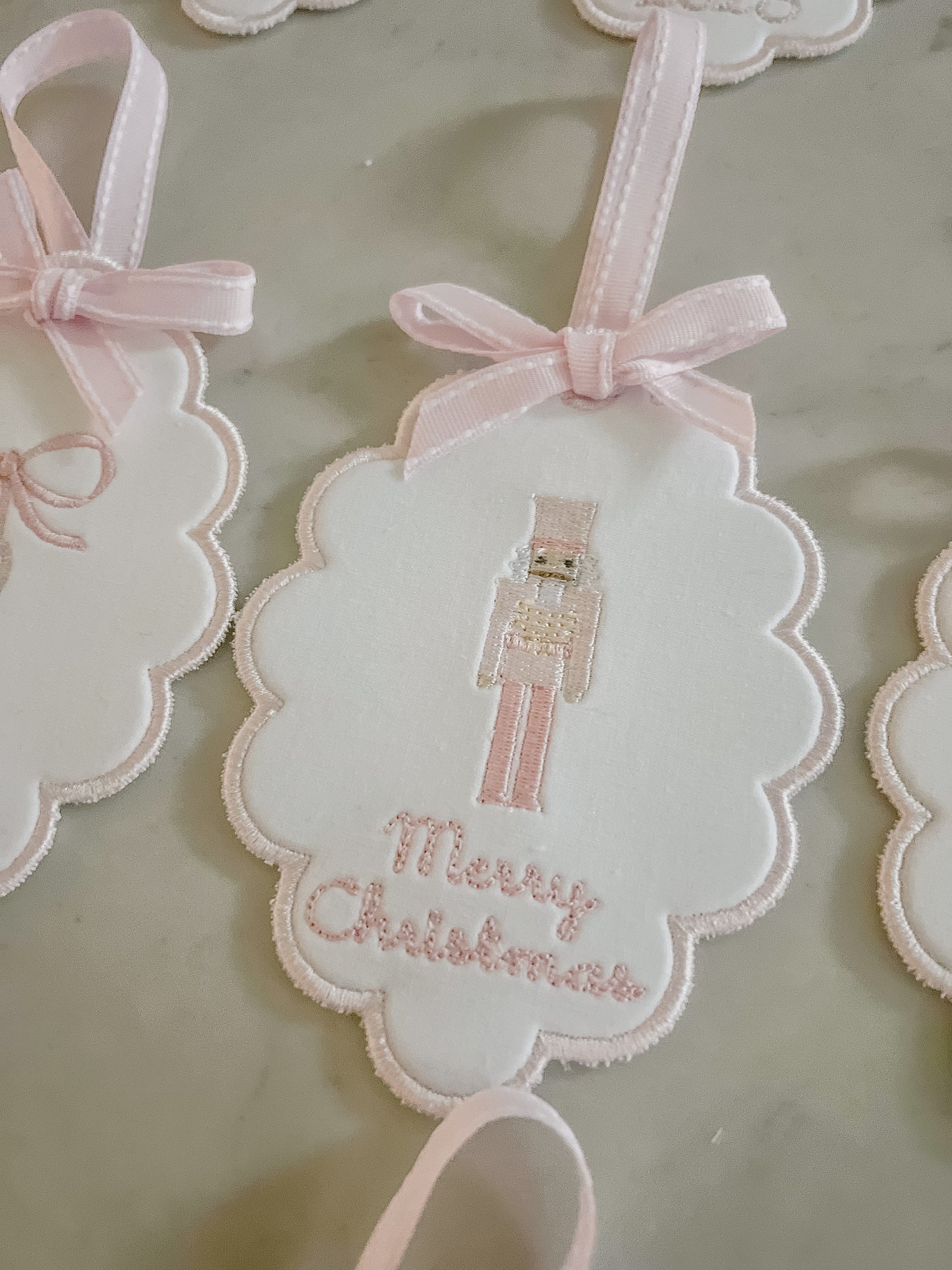 Girls Heirloom Christmas Ornament- Scalloped Oval Shape