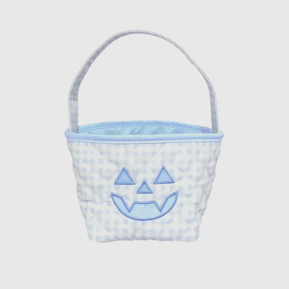 Petite Pumpkin Tote - Blue Gingham