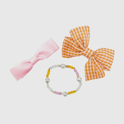 Pumpkin Bracelet & Bows Gift Set