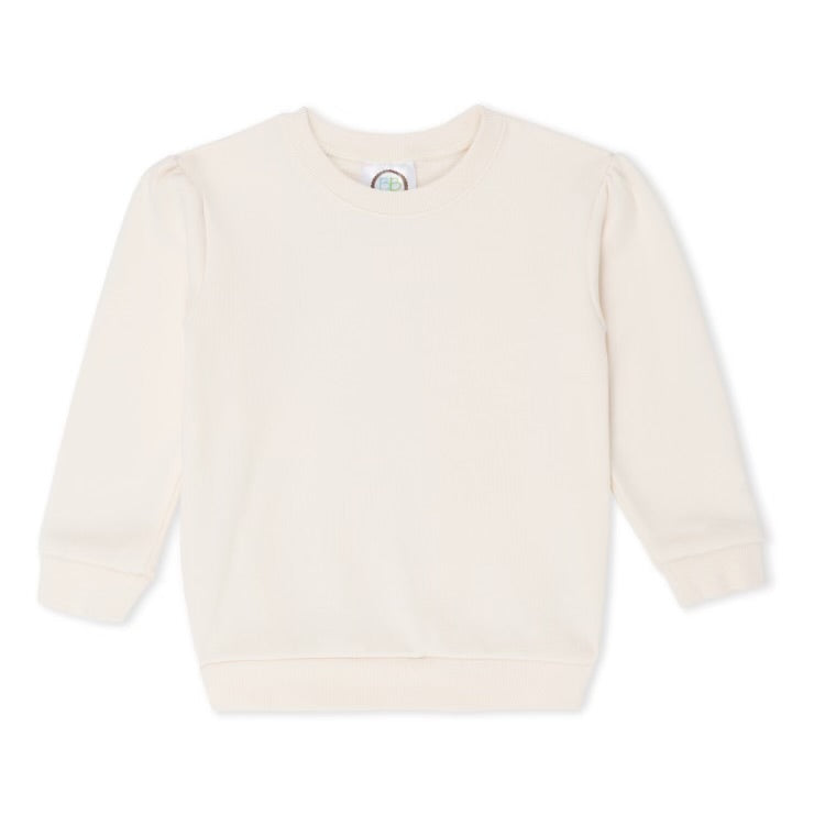 Girls Puff Shoulder Sweatshirts