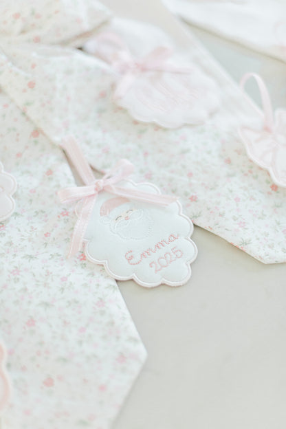 Girls Heirloom Christmas Ornament- Scalloped Oval Shape