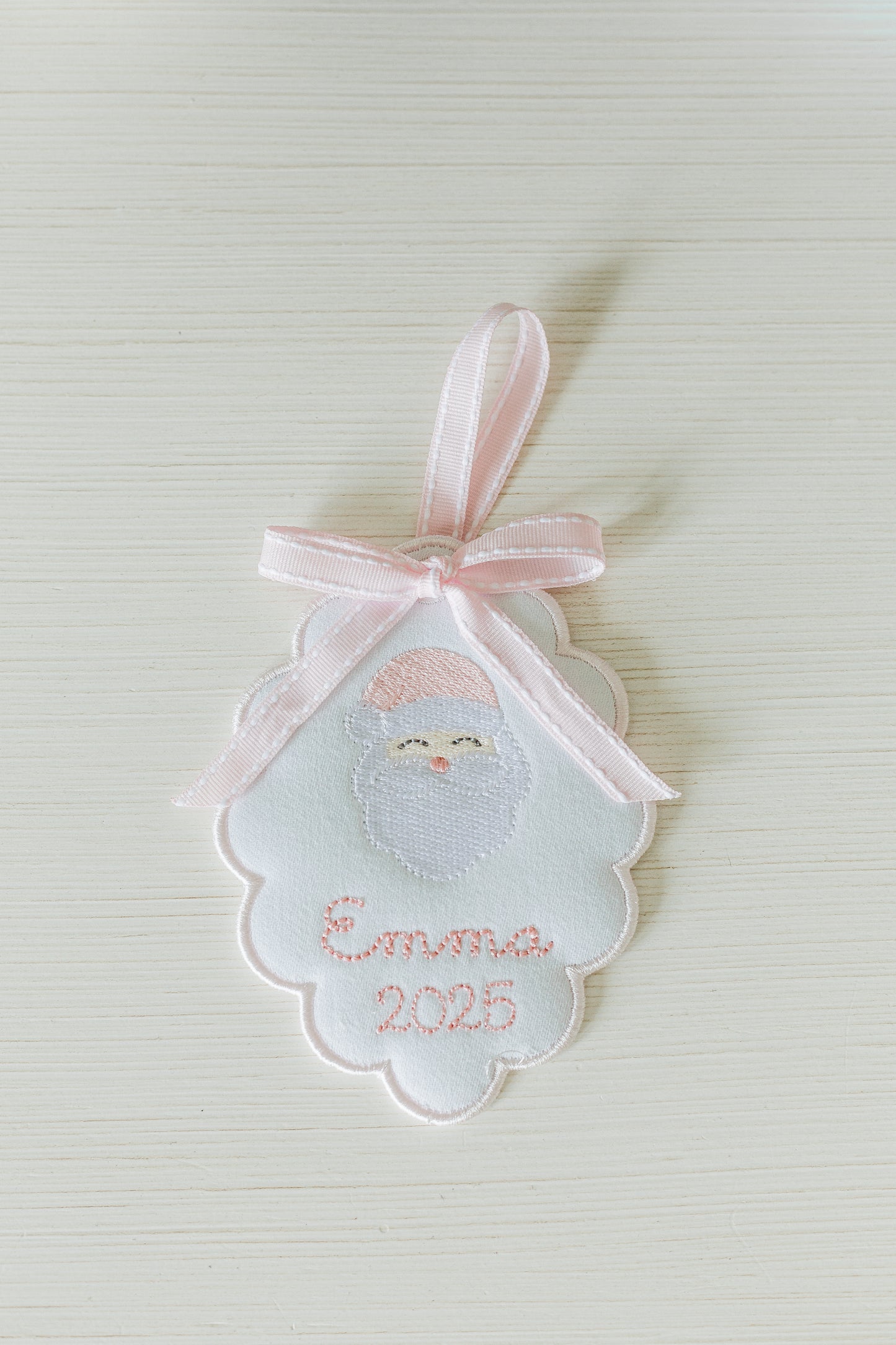 Girls Heirloom Christmas Ornament- Scalloped Oval Shape