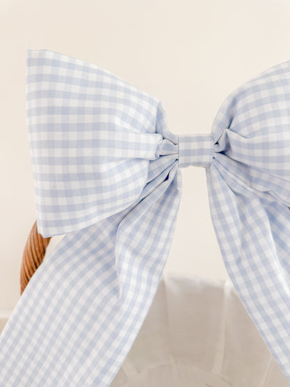 Easter Basket Bow - Blue Gingham