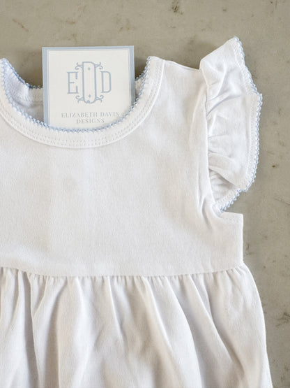 Baby Girl Picot Flutter Sleeve Bubble