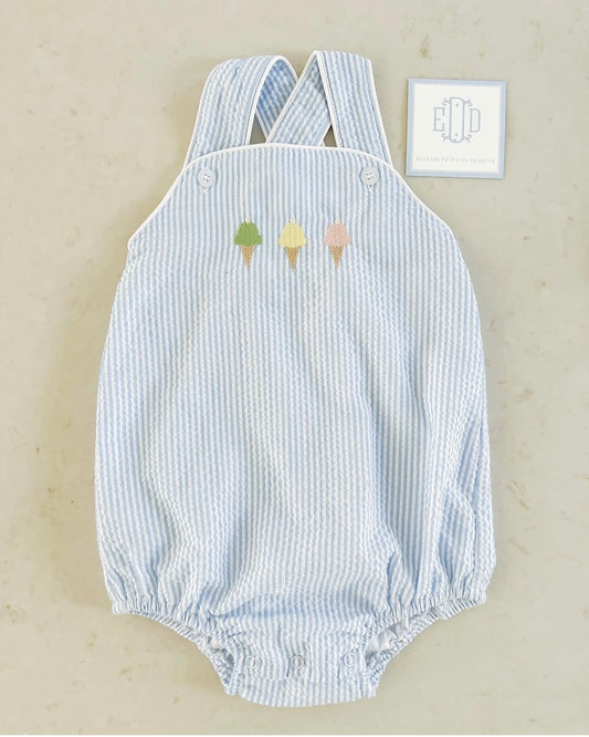 Baby Boy Seersucker Bubble