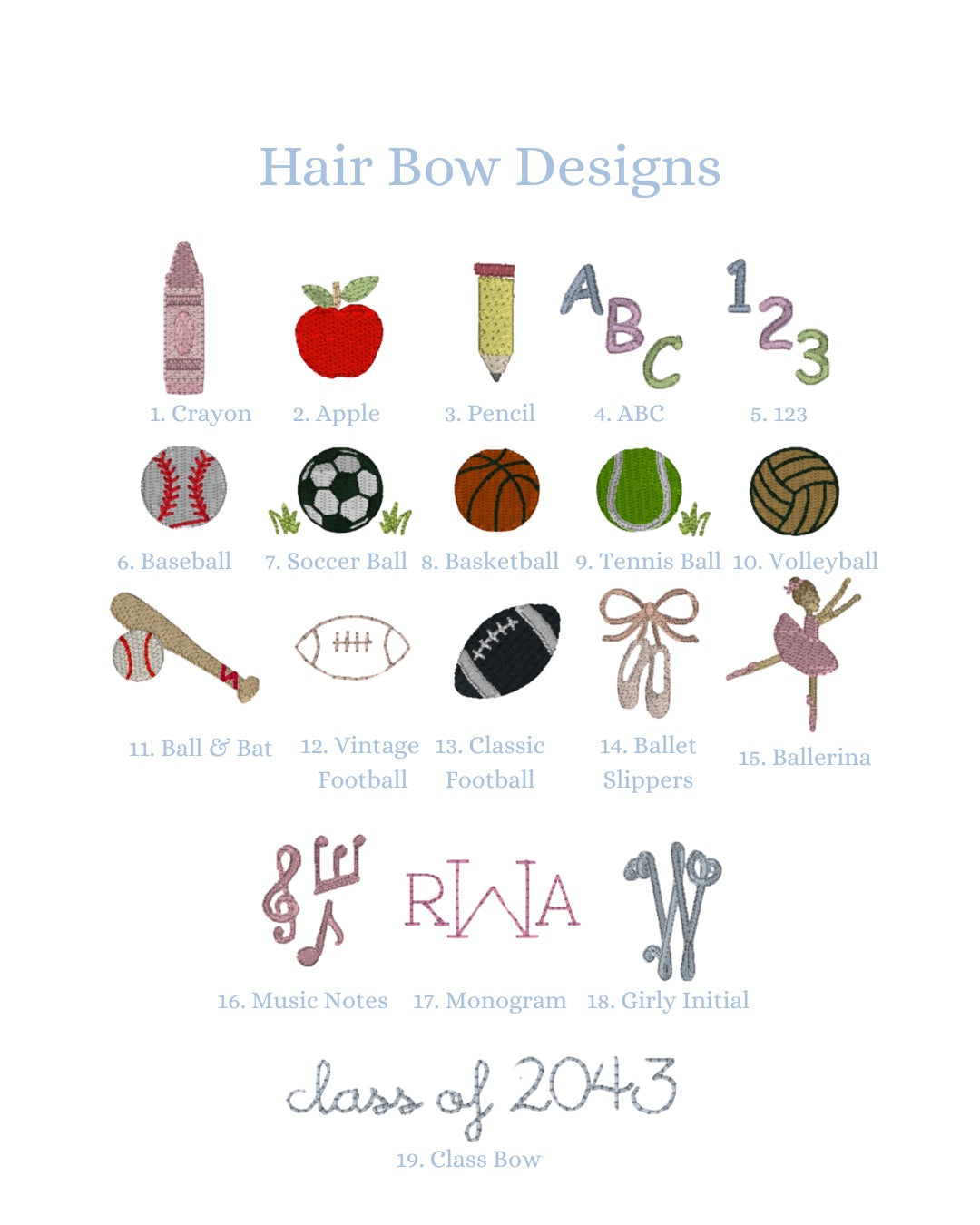 Mini Hair Bows