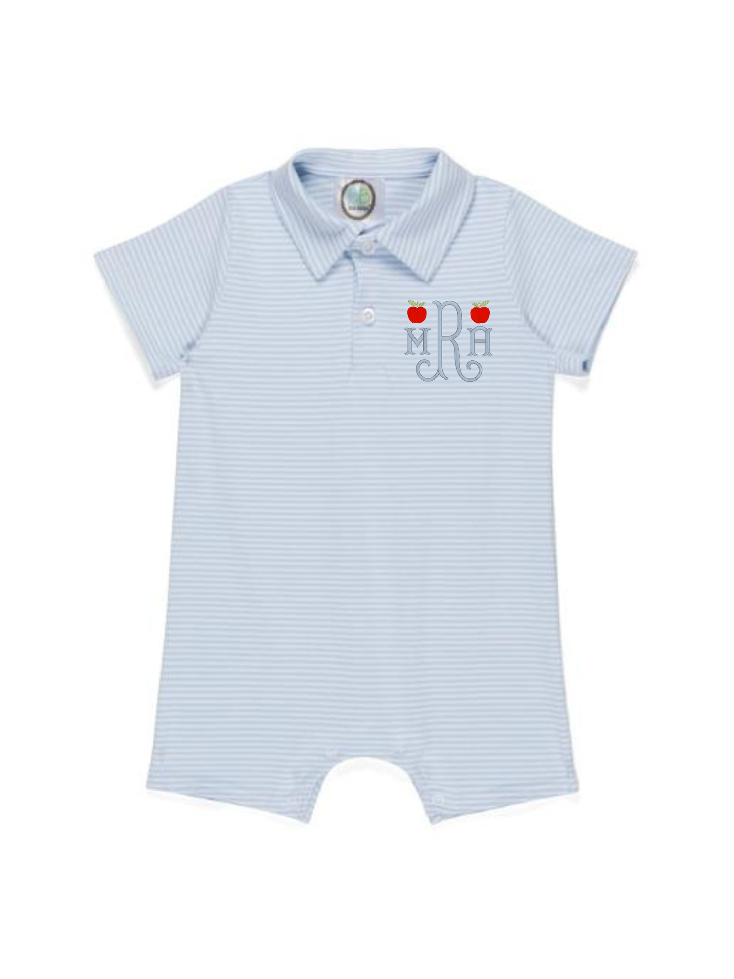 Boys Striped Collared Romper