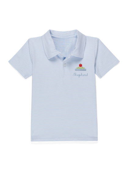 Boys Striped Collared Polo