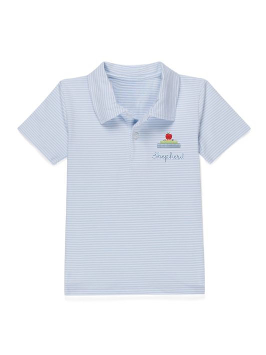 Boys Striped Collared Polo