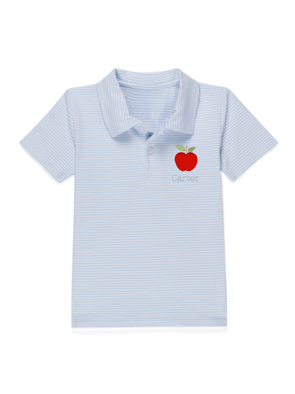 Boys Striped Collared Polo