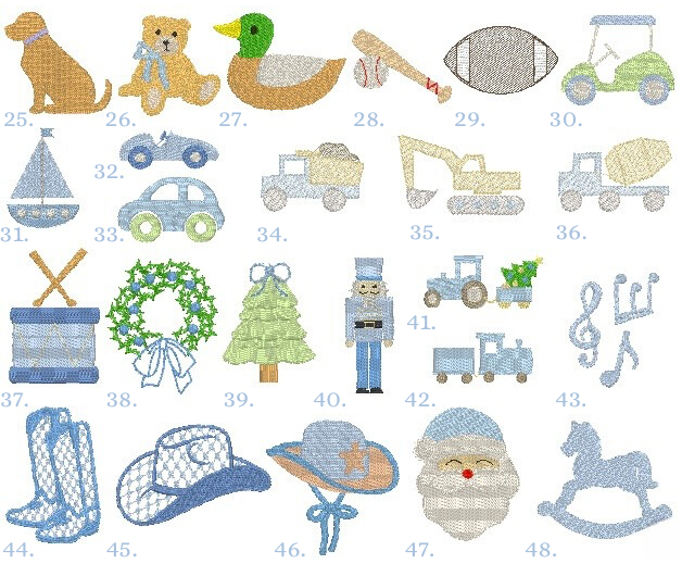 Boys Heirloom Christmas Ornament- Scalloped Circle Shape