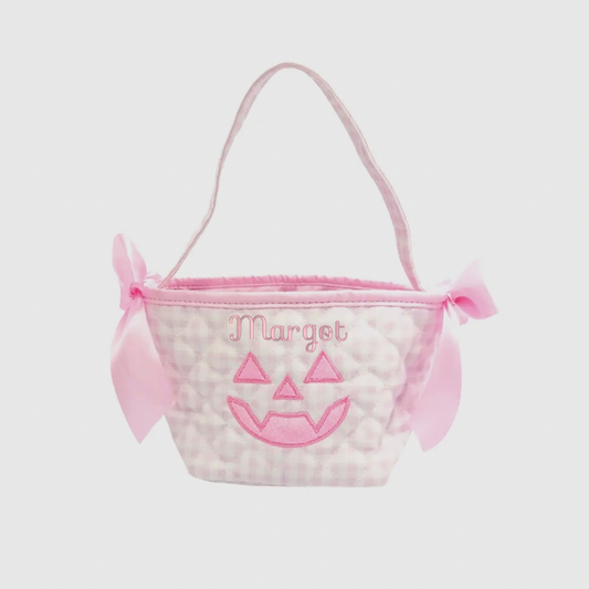 Petite Pumpkin Tote - Pink Gingham