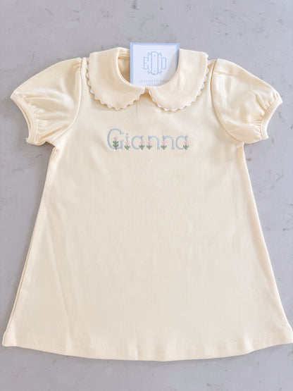 NEW! Girls Dresses - Scalloped Short Sleeve