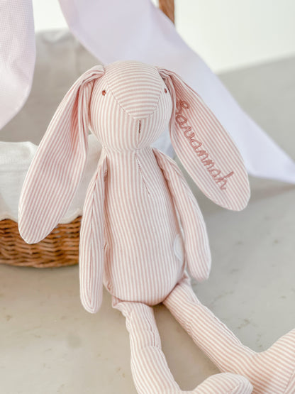 Rose Pink Striped Bunny