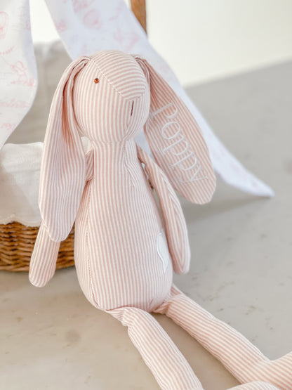 Rose Pink Striped Bunny