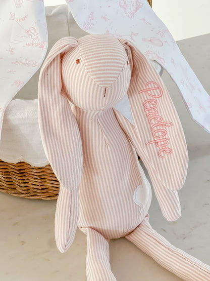 Rose Pink Striped Bunny