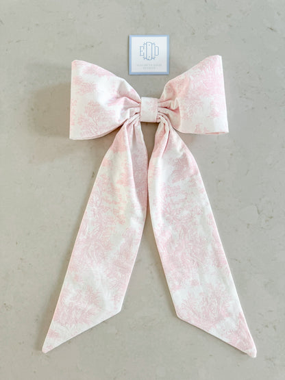 Pink Toile Bow