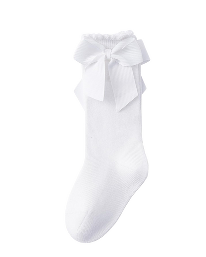 Girls Knee High Socks with Bow