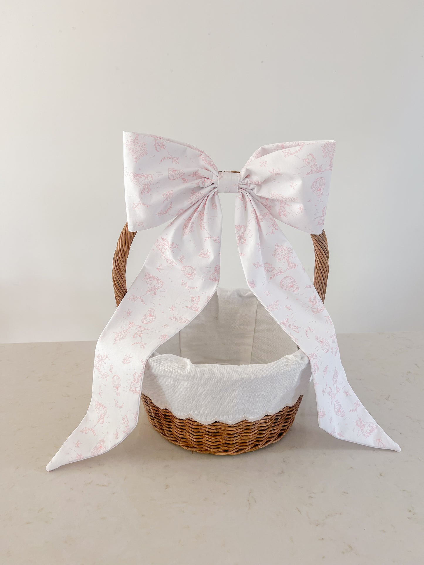 RESTOCK- Pink Toile Bow