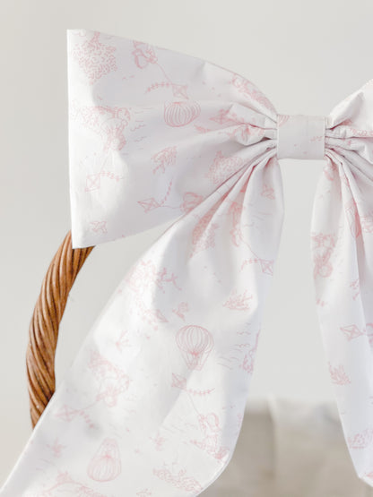 RESTOCK- Pink Toile Bow