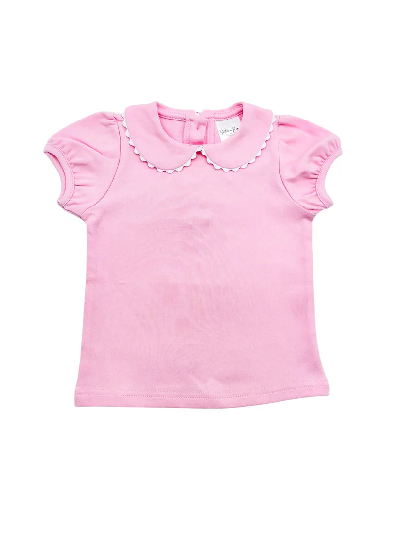 Girls Collard Ric Rac Top