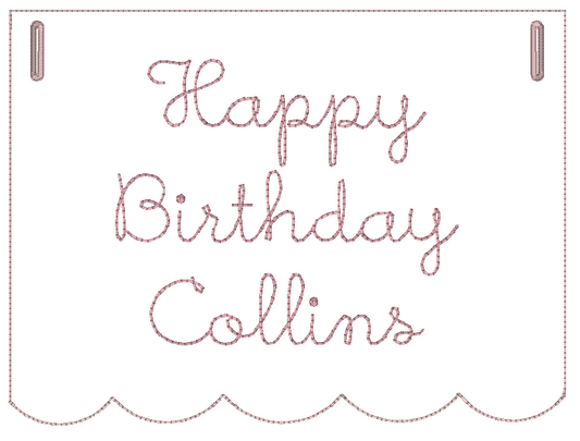 Banner - Happy Birthday Pink