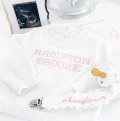 Pre-Order Girls Organic Cotton Scalloped Sweater Sets