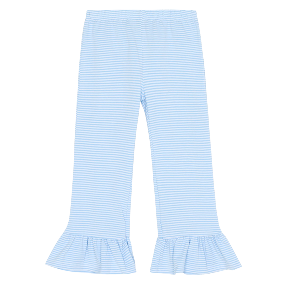 Girl's Micro-Striped Ruffle Pants - Winter