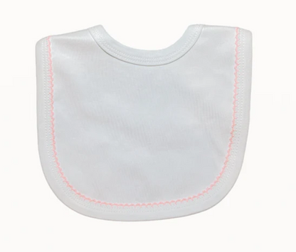 Picot Trim Bib + Burp Sets