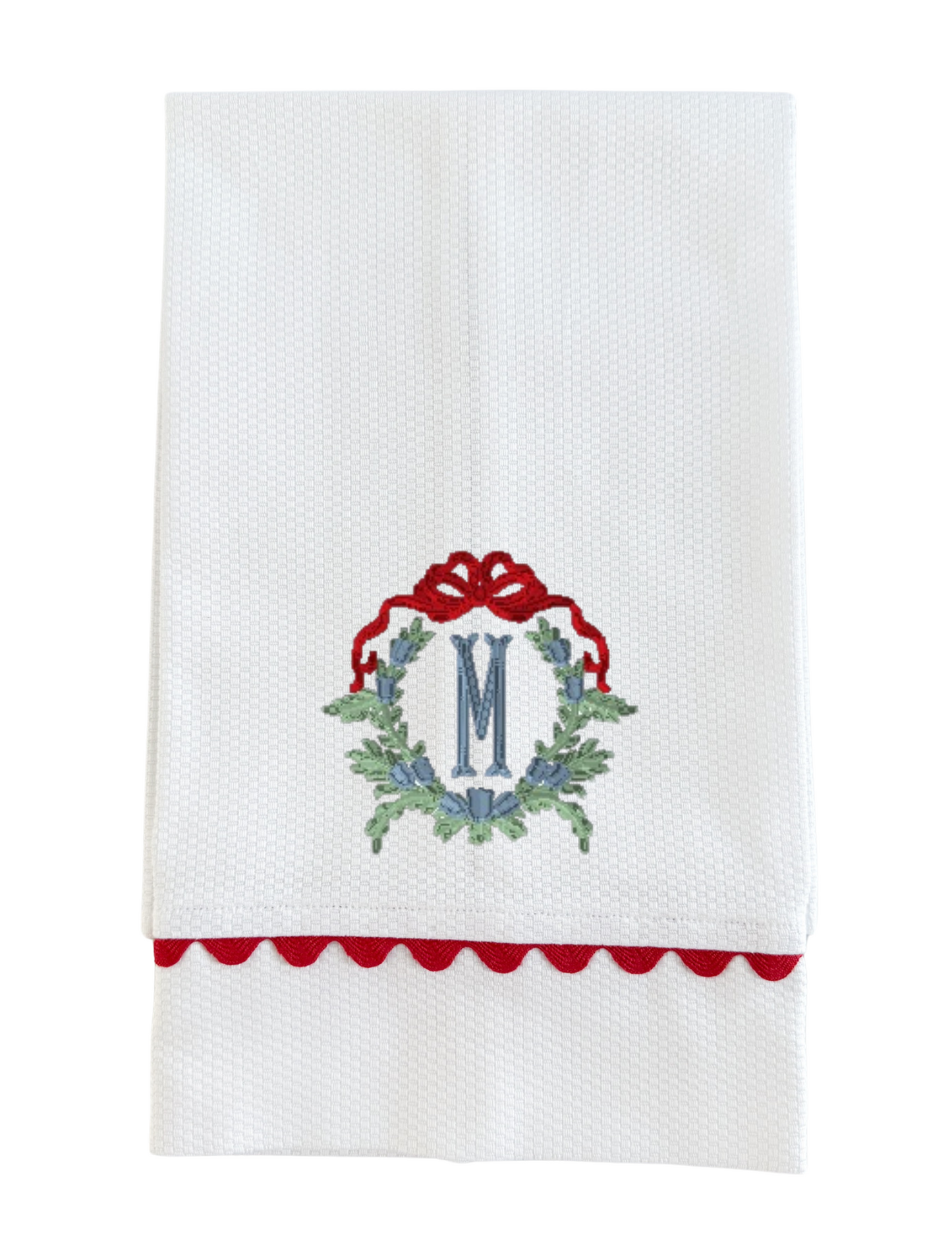 Guest Towel - Scalloped Pique Cotton