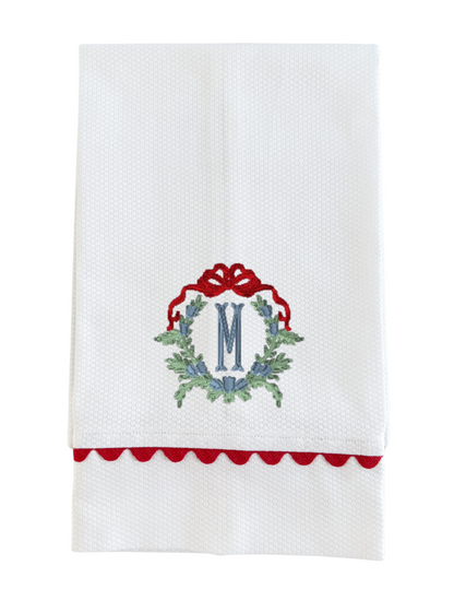 Guest Towel - Scalloped Pique Cotton